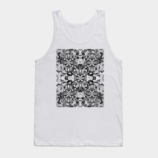 Minatures Aussie Tangle 13 Pattern Var 1  Black Transparent Tank Top